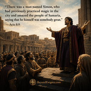 Simon the Magus vs Jesus Acts 8:9