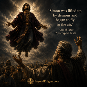 Simon the Magus vs Jesus acts of peter