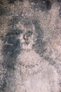 The Bélmez Faces on wall