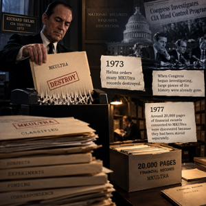 MK Ultra 57 MK Ultra Files destroyed over 20000