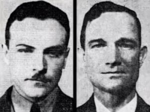 Ghost blimp Lieutenant Ernest DeWitt Cody and Ensign Charles E. Adams