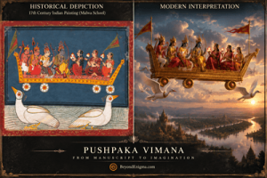Ancient Indian UFO ancient painting Vimana 