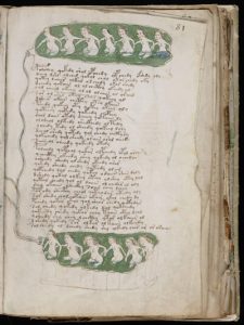Voynich Manuscript women green pool 