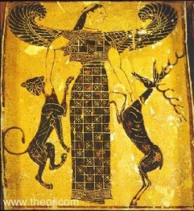 Ancient Twin Holding Symbolism Potnia 